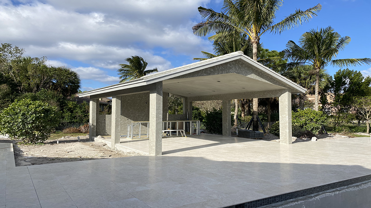 Shell construction for a gazebo built in Wellington Fl